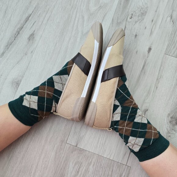 vintage Puma | sneakerina tan canvas sporty balletcore mary jane flats | WMS 8 - Picture 9 of 11